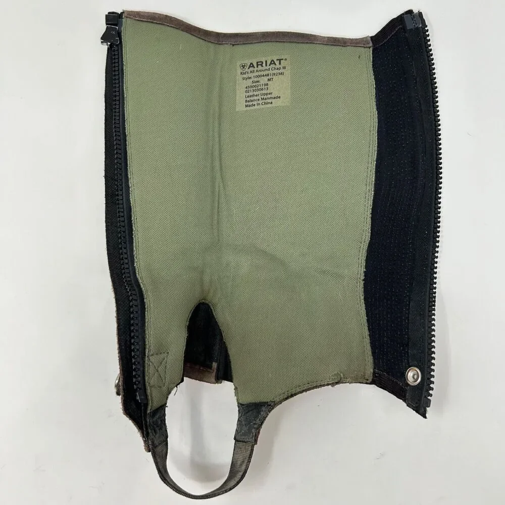 Ariat Kid's all Around Chap III Sz. MT Leather Chap Single